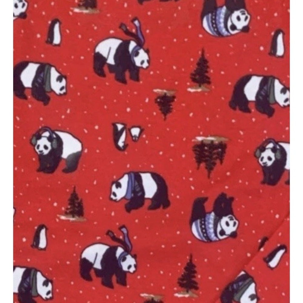 Amazon Essentials Kids 1-Piece Red Panda Print Knit Footie Pajamas Size 2T - Picture 3 of 5